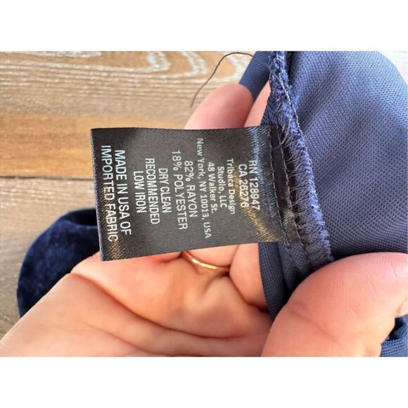 NWT Nili Lotan Velvet Mock Neck Genevieve Mini Dress in Navy Size XSmall - Picture 8 of 8